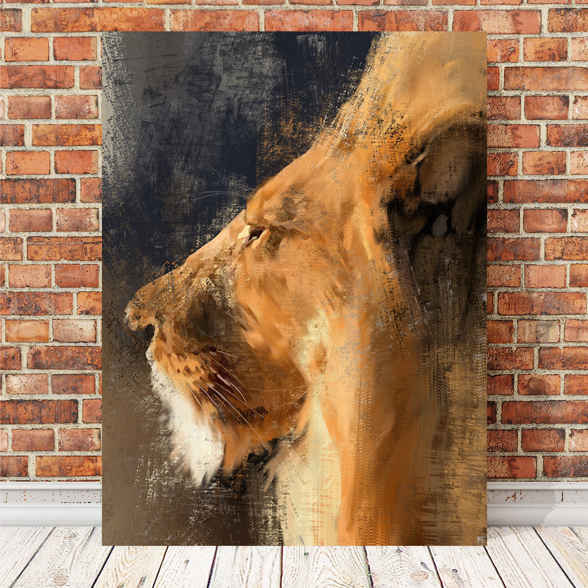 Lion In Sun Wall Art