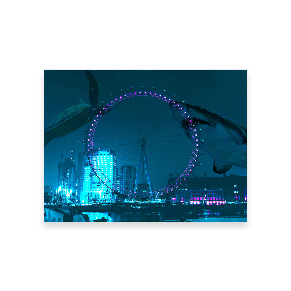 London Eye Manipulation Wall Art
