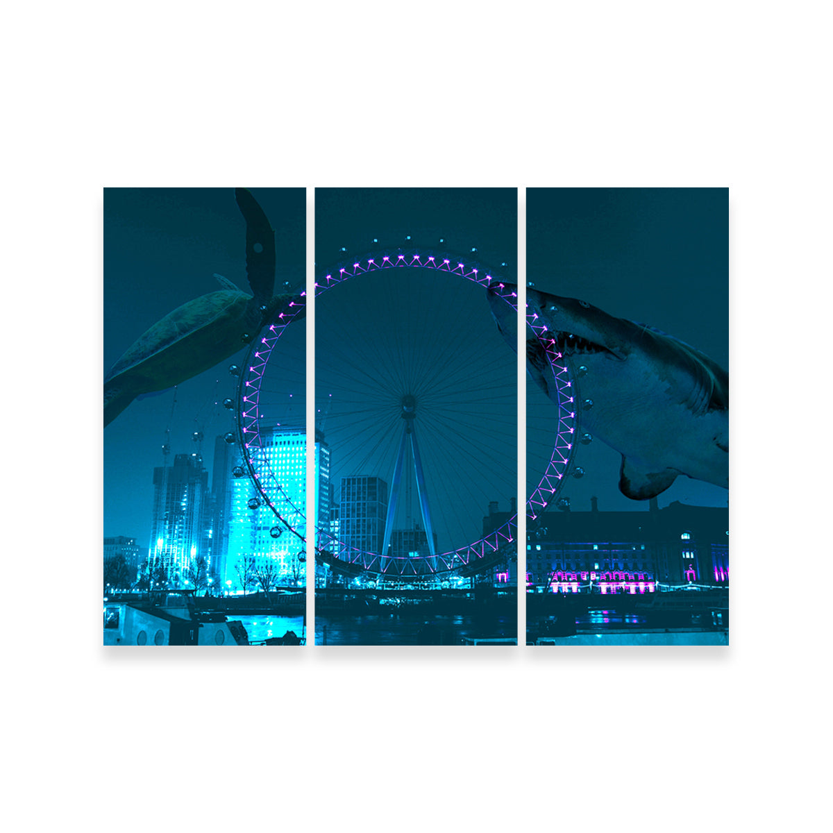 London Eye Manipulation Wall Art