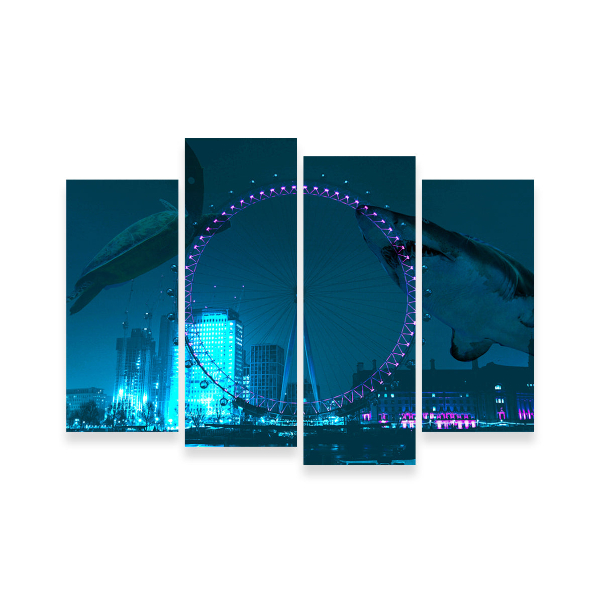 London Eye Manipulation Wall Art