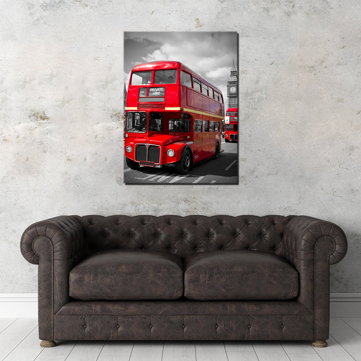London Red Buses On Westminster Bridge Wall Art