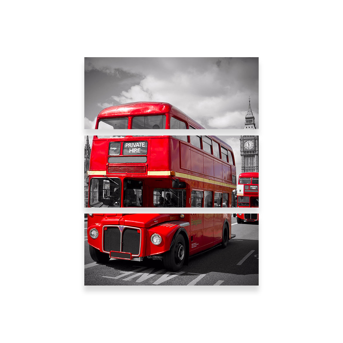 London Red Buses On Westminster Bridge Wall Art