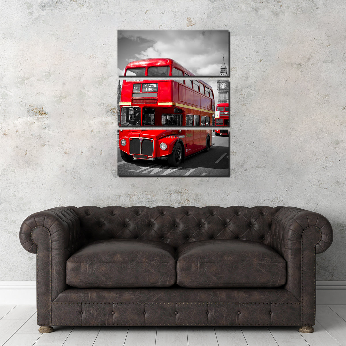 London Red Buses On Westminster Bridge Wall Art
