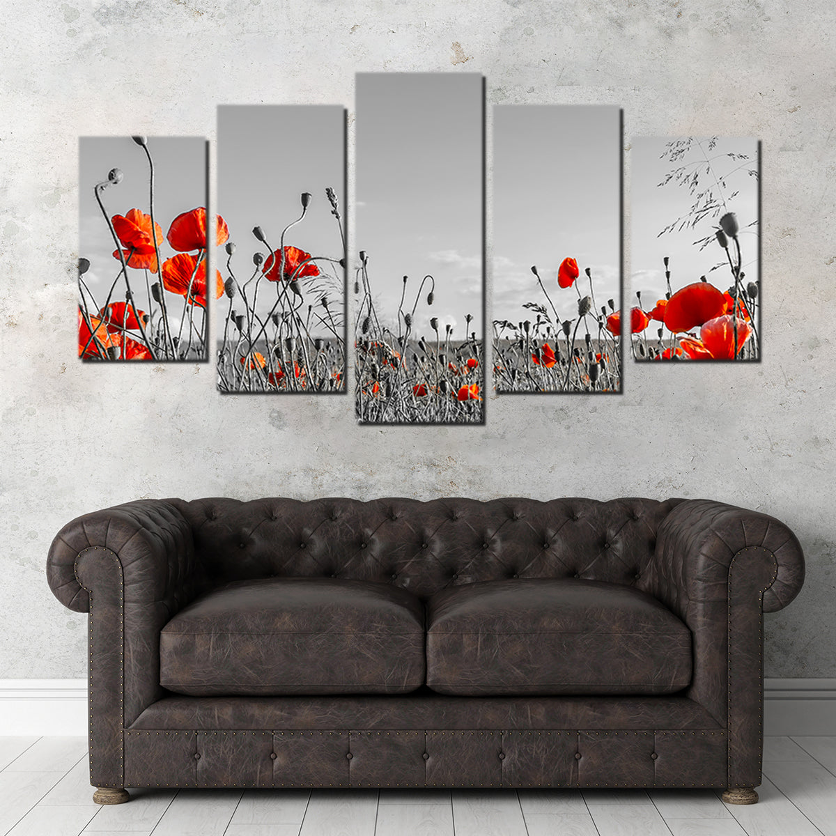 Lovely Poppy Field Wall Art