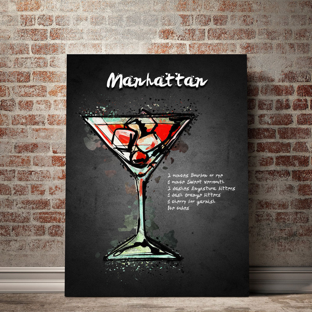 Manhattan Recipe Wall Art