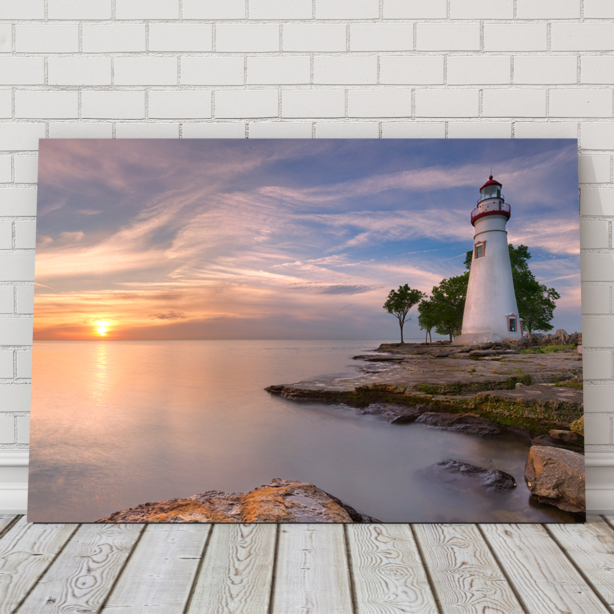 Cheboygan Crib & Marblehead Lighthouses fashion framed prints