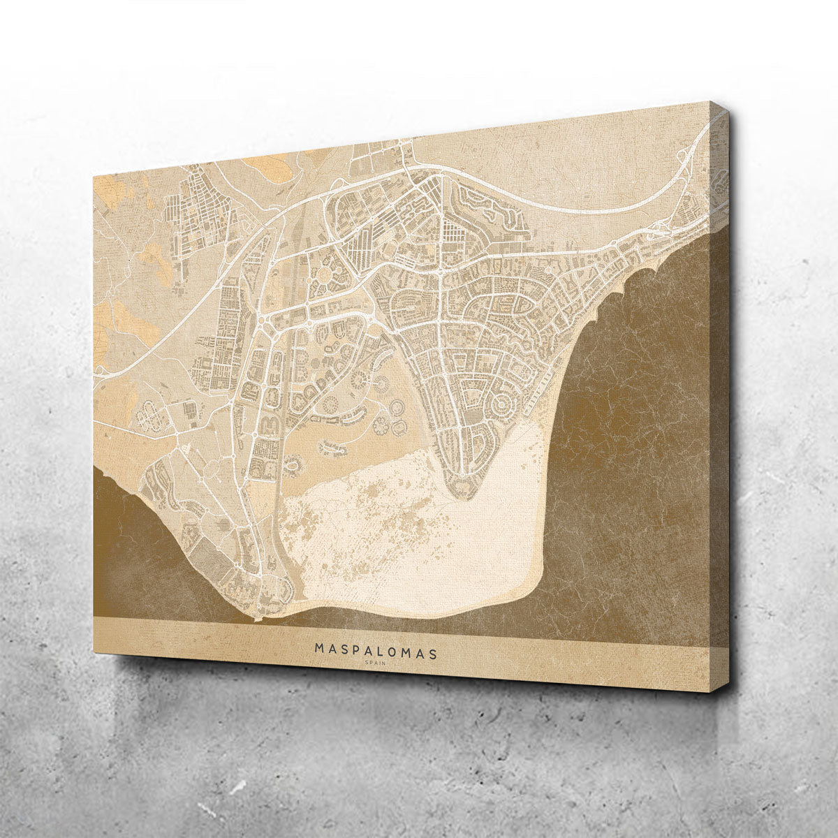 Maspalomas Map Wall Art