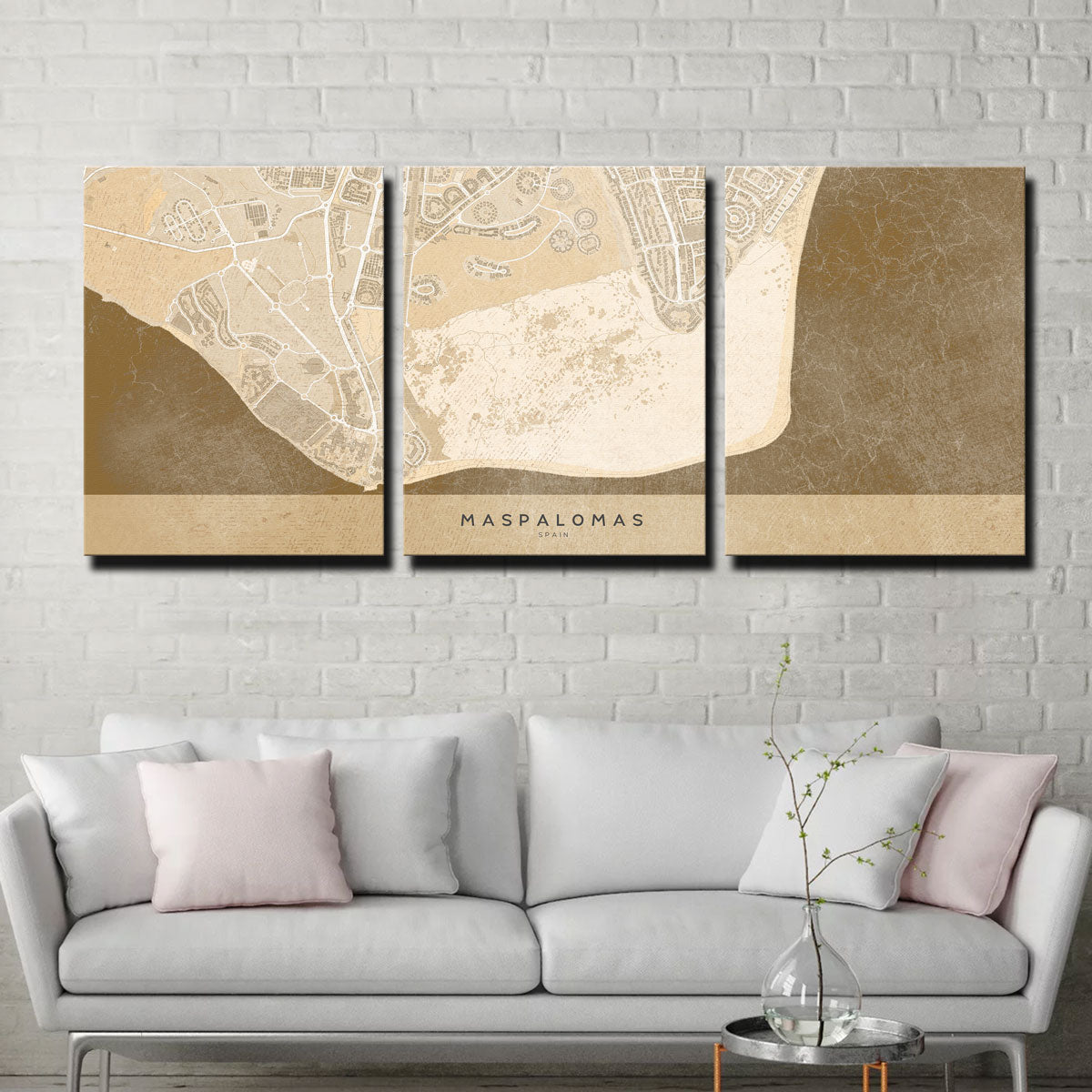 Maspalomas Map Wall Art