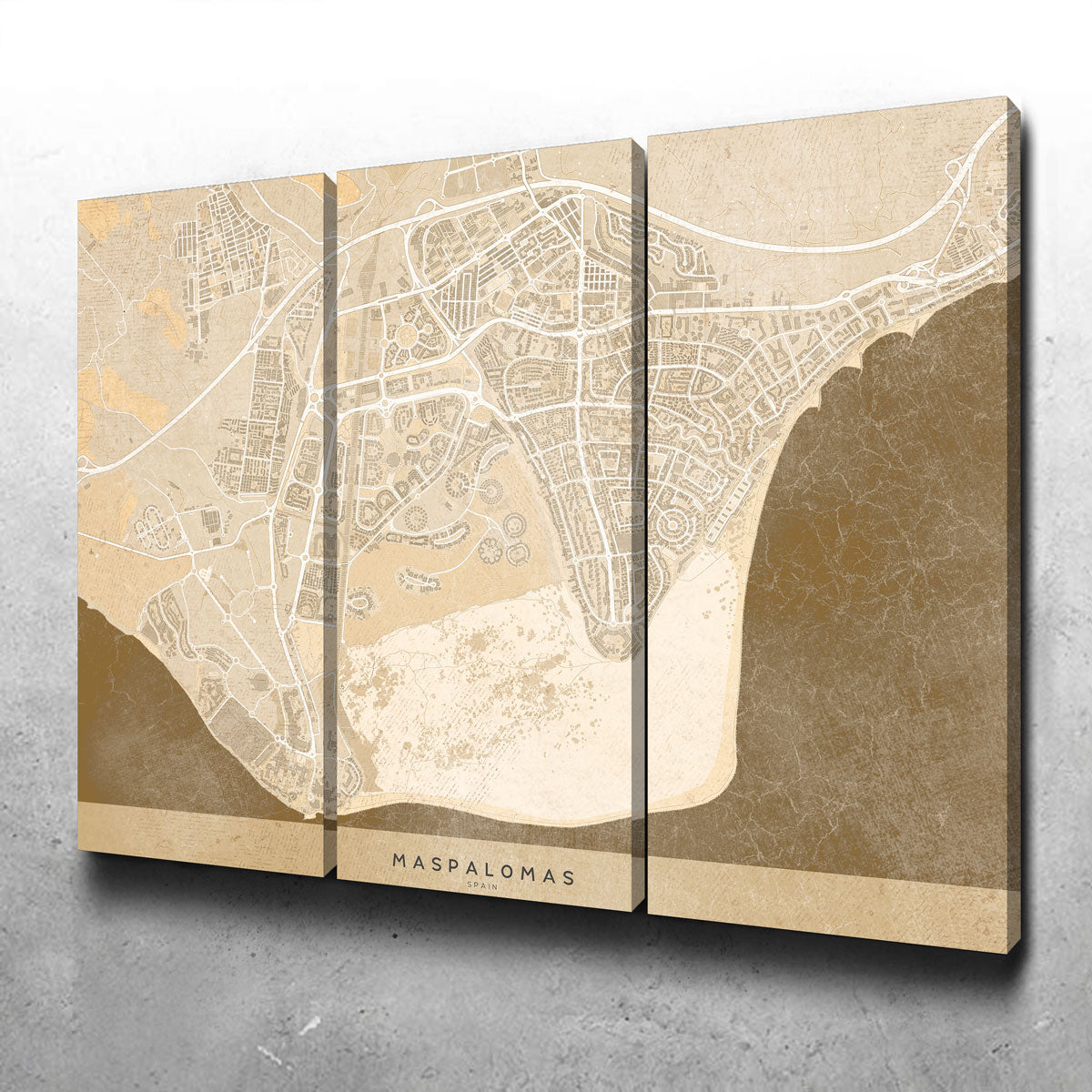 Maspalomas Map Wall Art