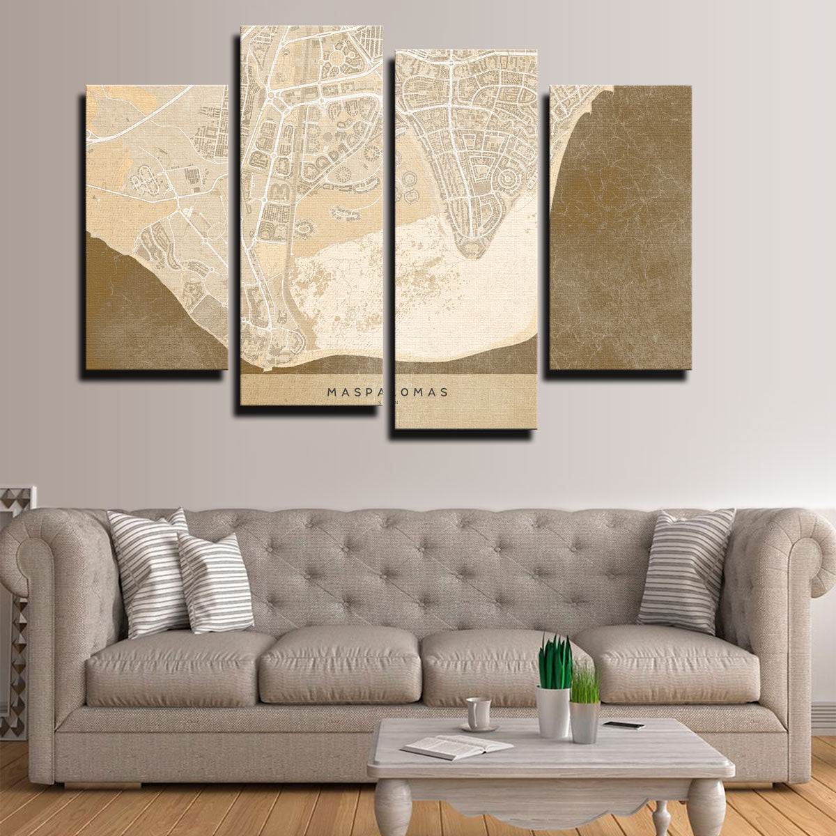 Maspalomas Map Wall Art