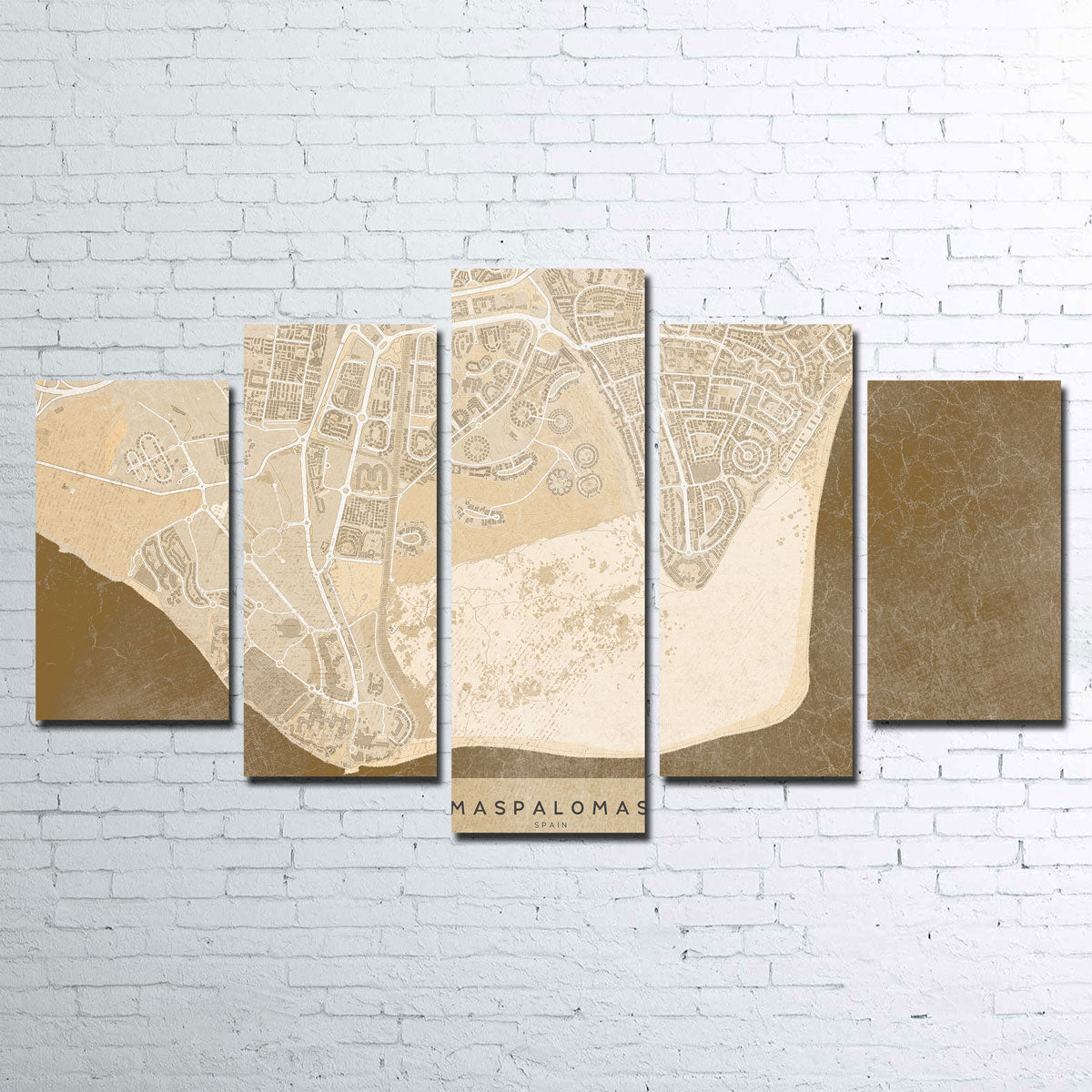 Maspalomas Map Wall Art