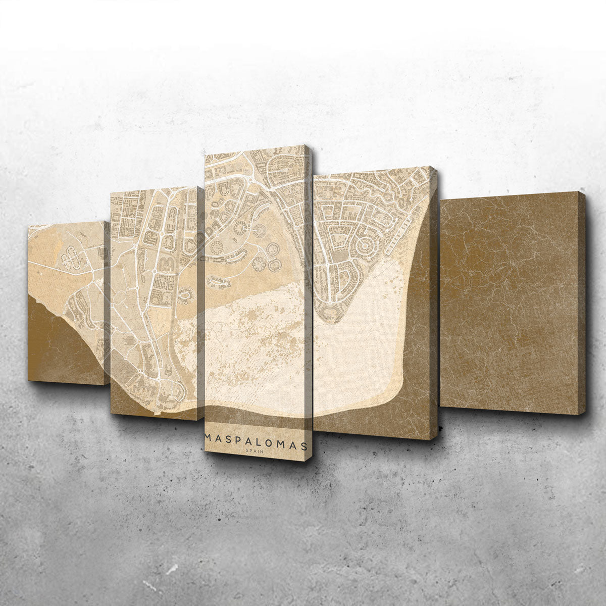 Maspalomas Map Wall Art