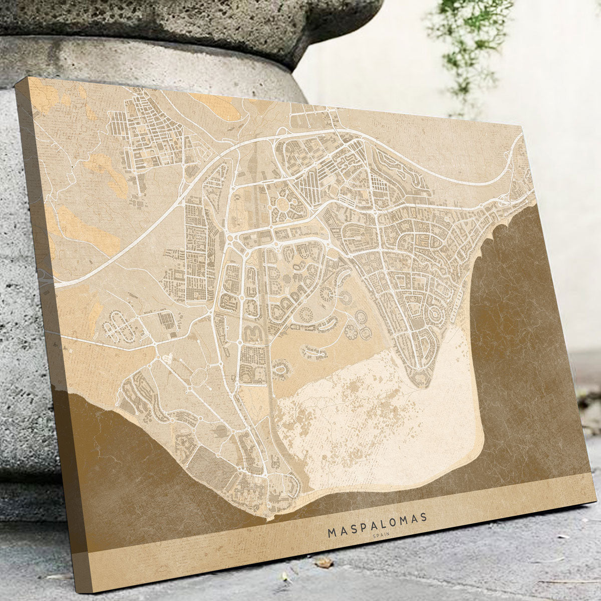 Maspalomas Map Wall Art