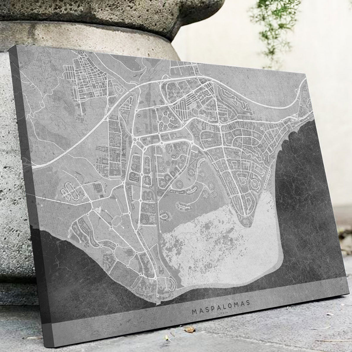 Maspalomas Map 2 Wall Art