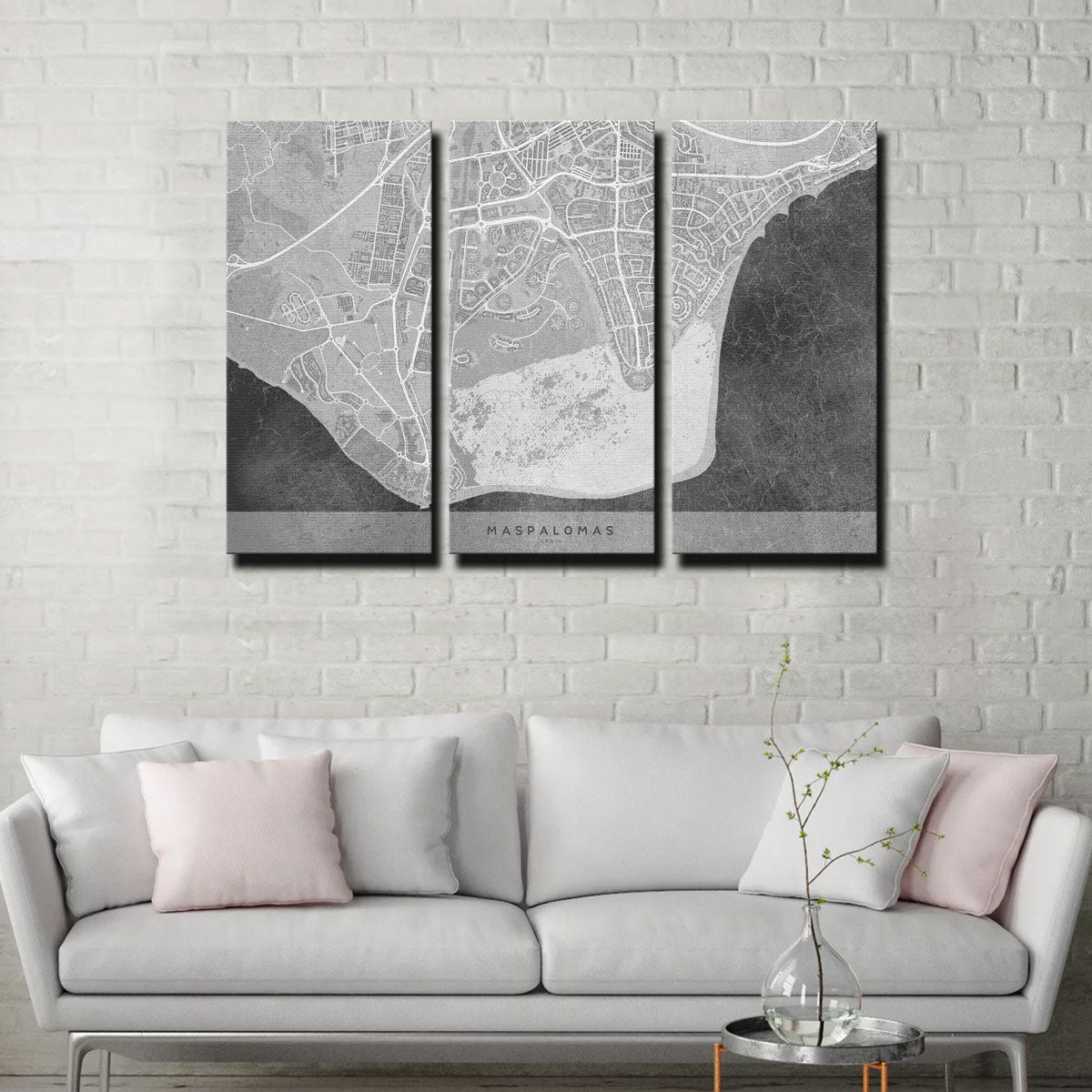 Maspalomas Map 2 Wall Art