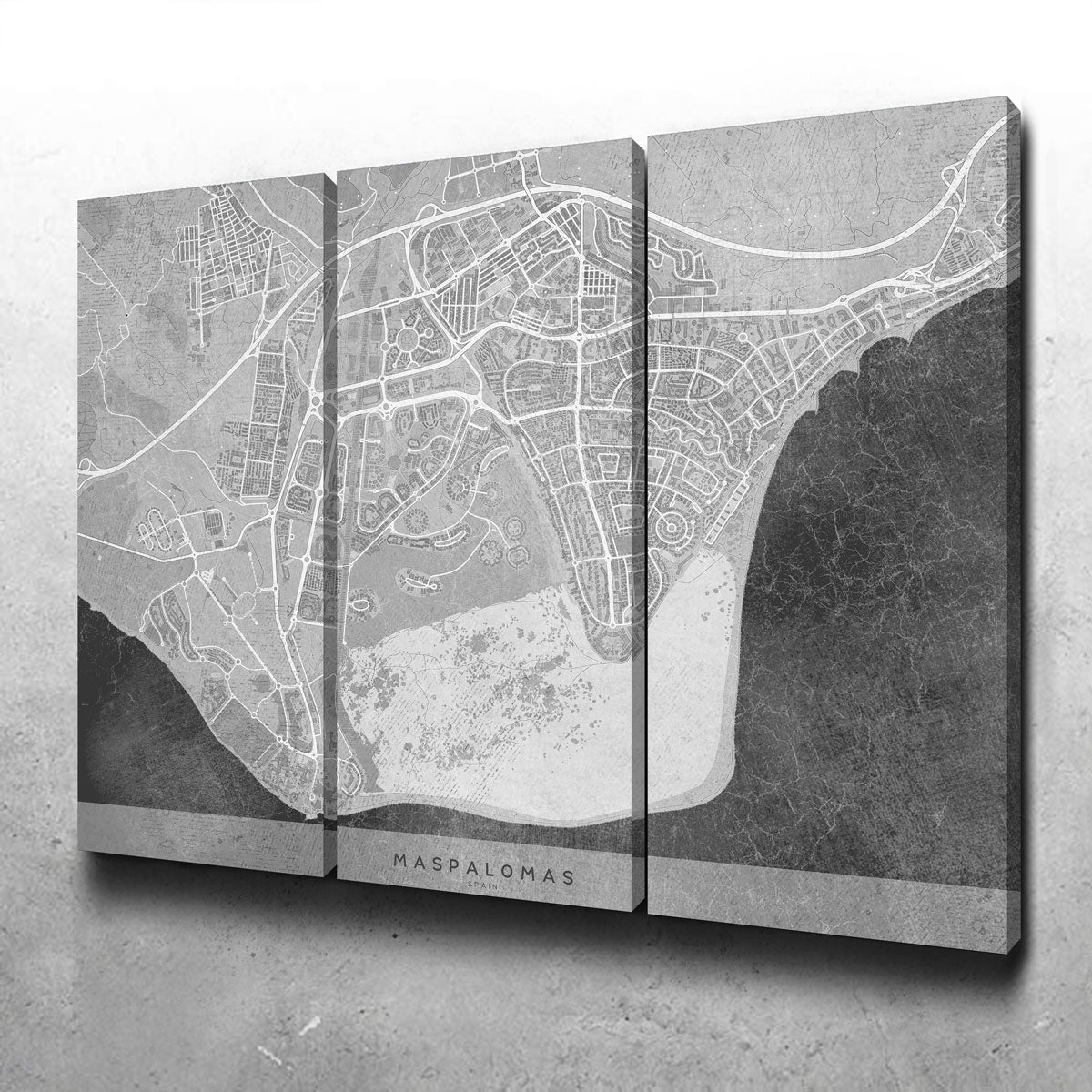 Maspalomas Map 2 Wall Art