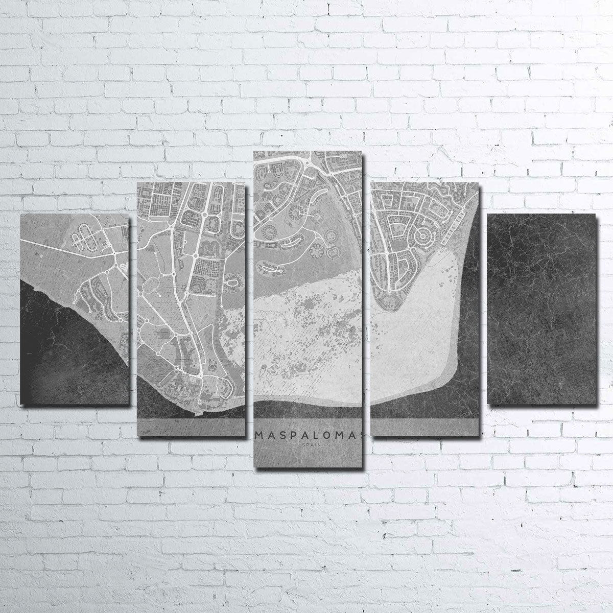 Maspalomas Map 2 Wall Art