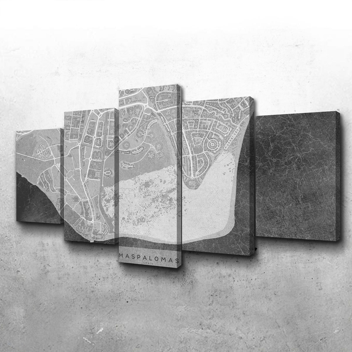 Maspalomas Map 2 Wall Art