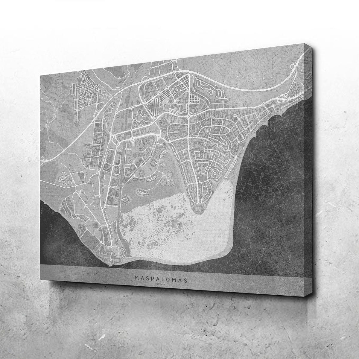Maspalomas Map 2 Wall Art