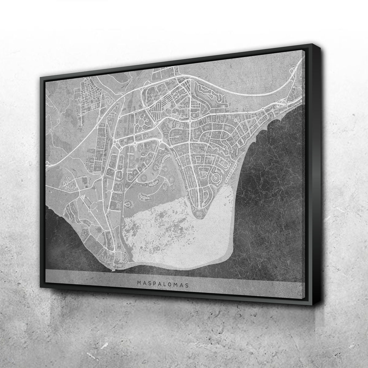 Maspalomas Map 2 Wall Art