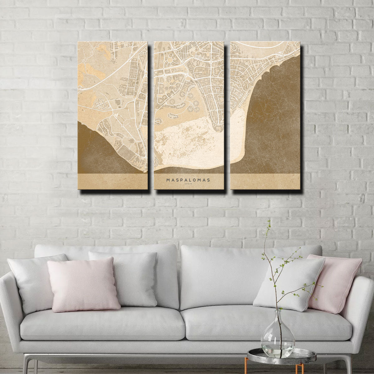 Maspalomas Map Wall Art