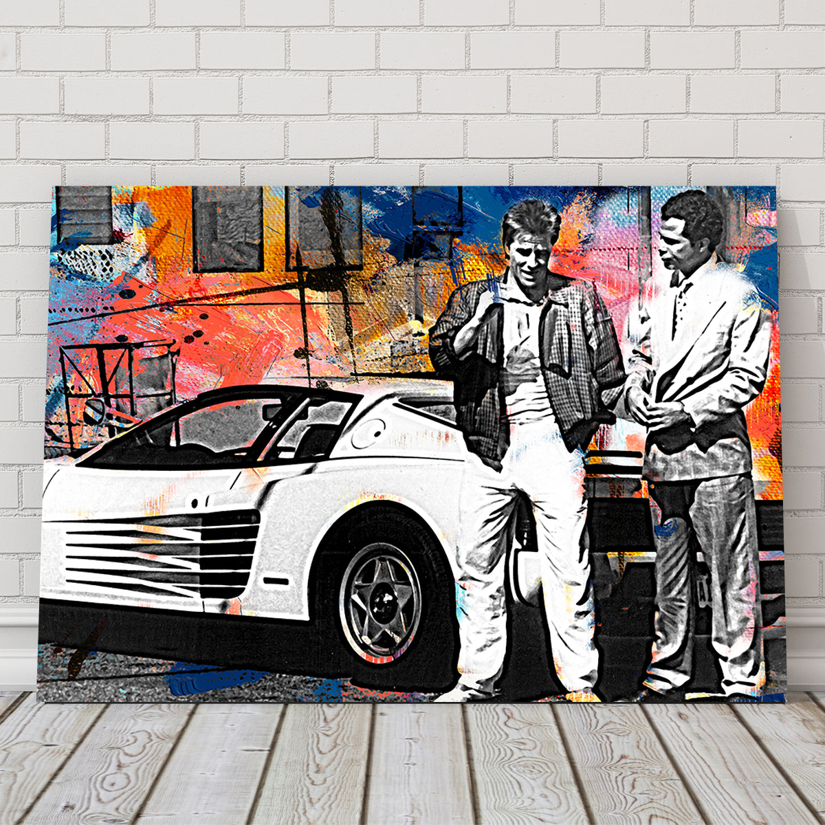 Miami Vice-Ferrari Wall Art