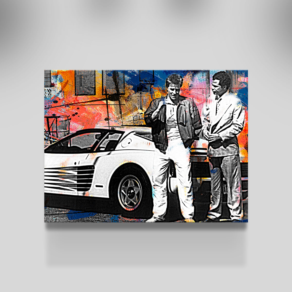 Miami Vice-Ferrari Wall Art