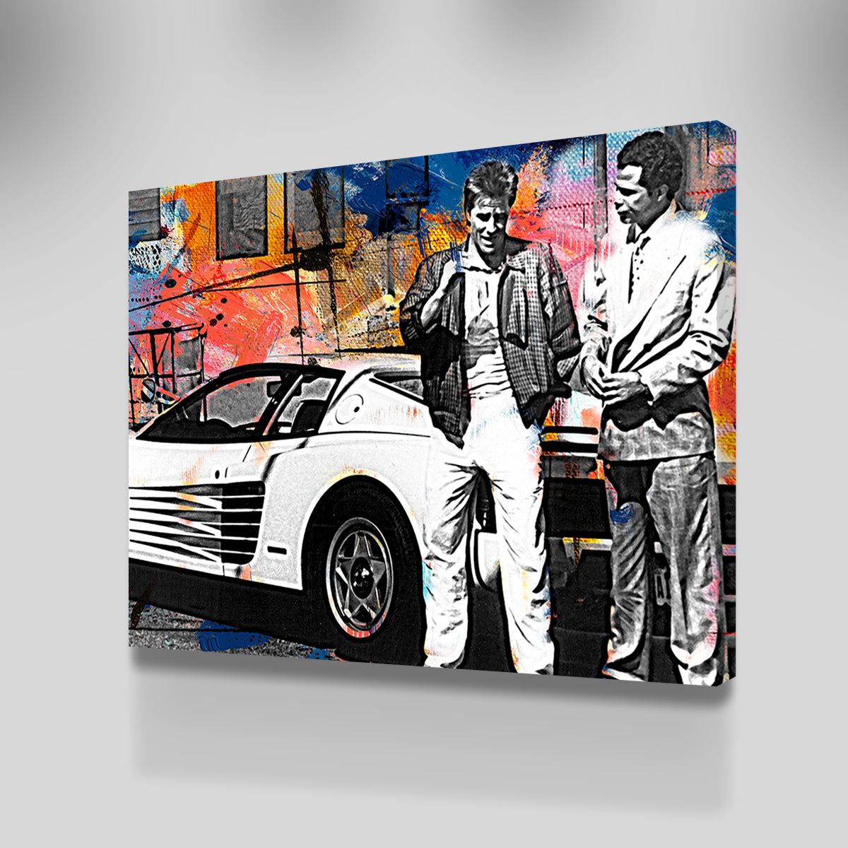 Miami Vice-Ferrari Wall Art