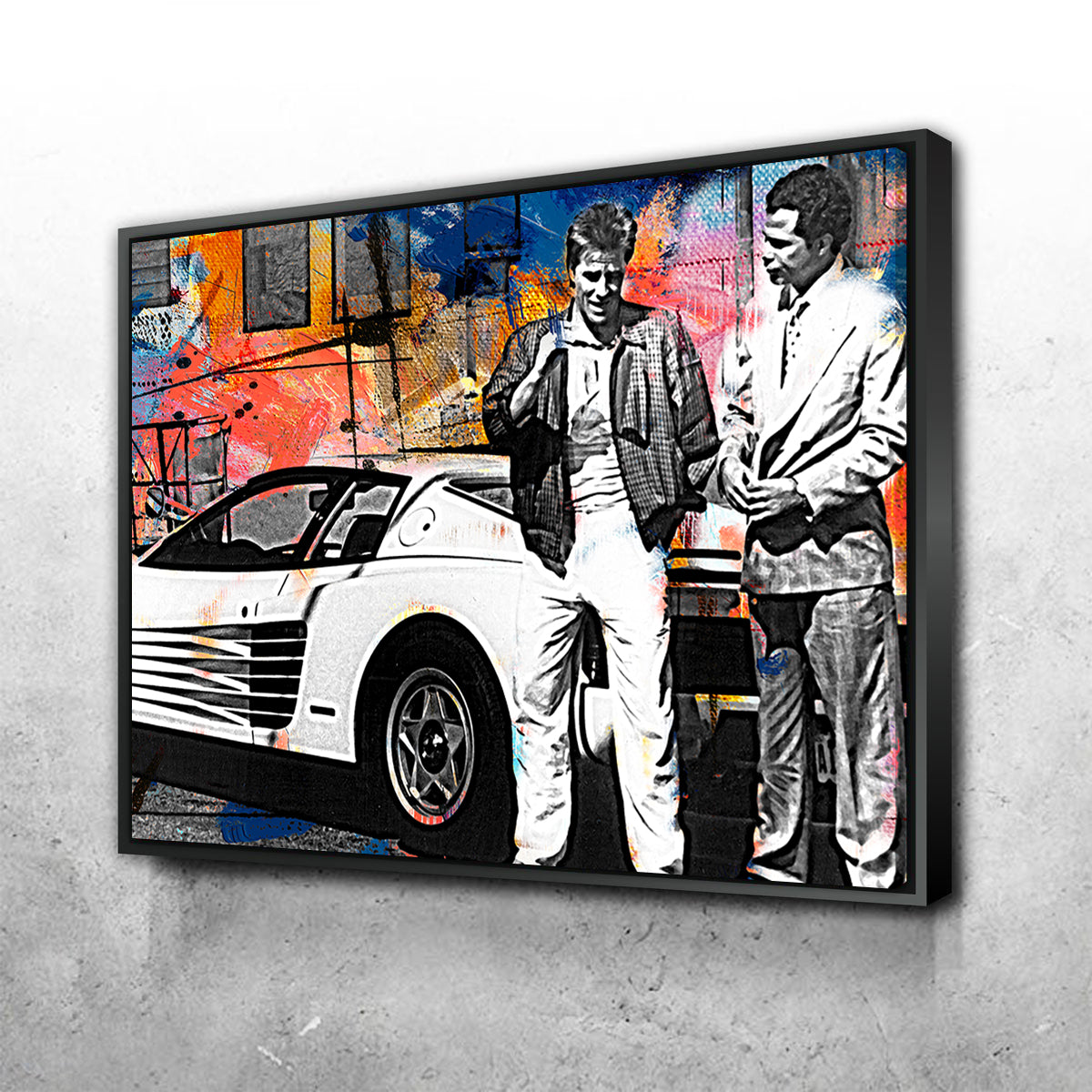 Miami Vice-Ferrari Wall Art