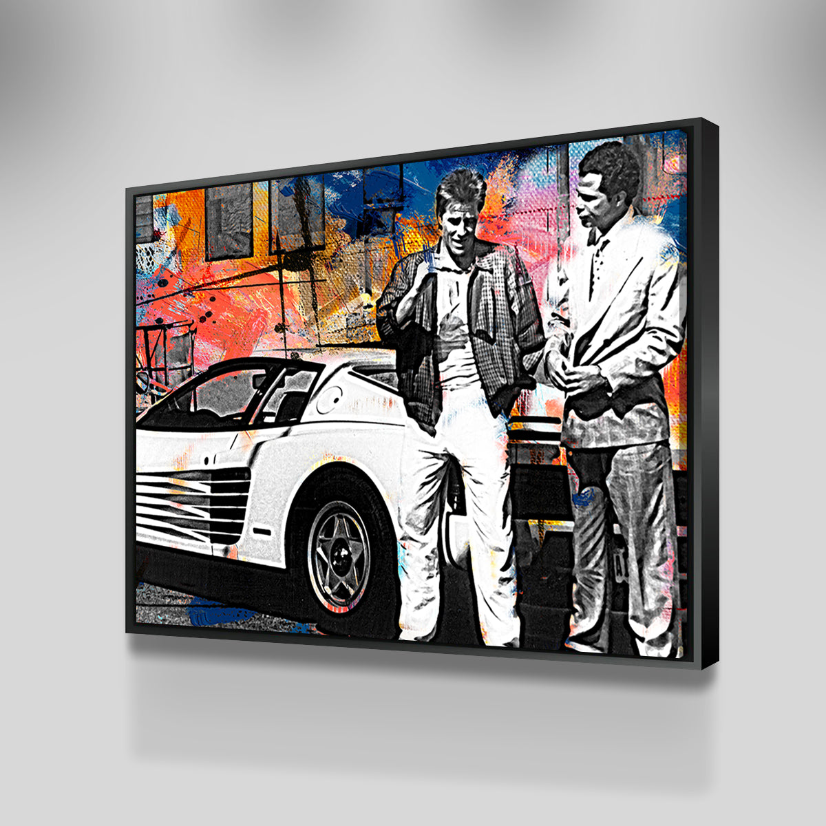 Miami Vice-Ferrari Wall Art