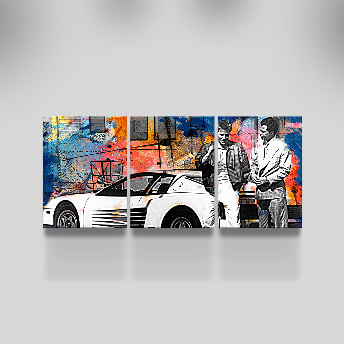 Miami Vice-Ferrari Wall Art