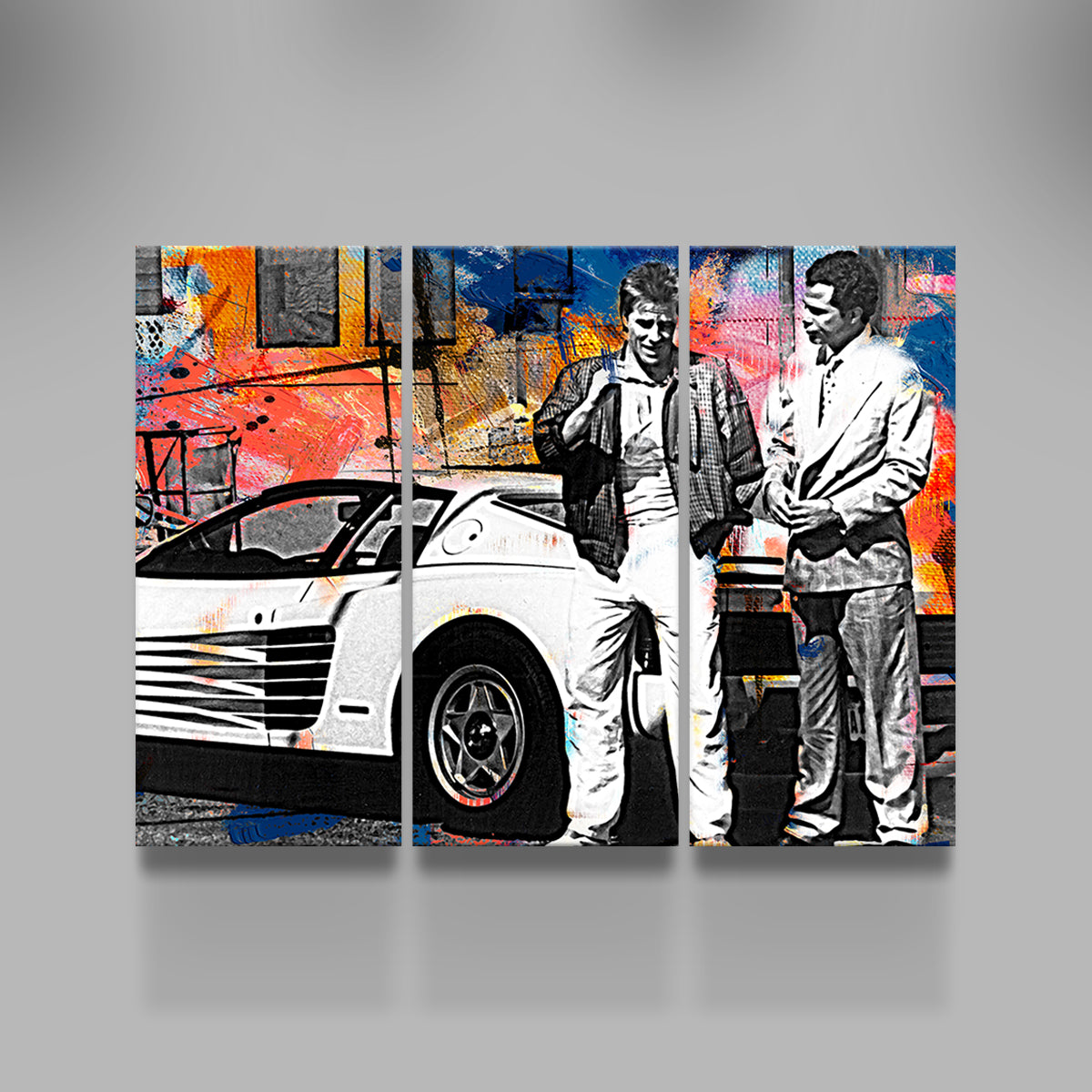 Miami Vice-Ferrari Wall Art