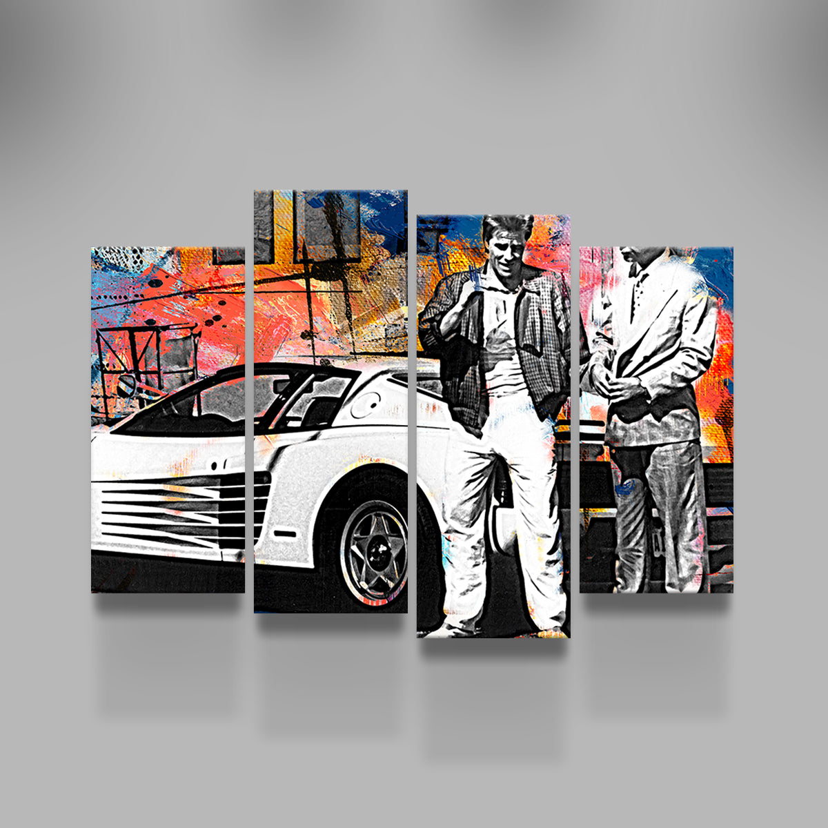 Miami Vice-Ferrari Wall Art