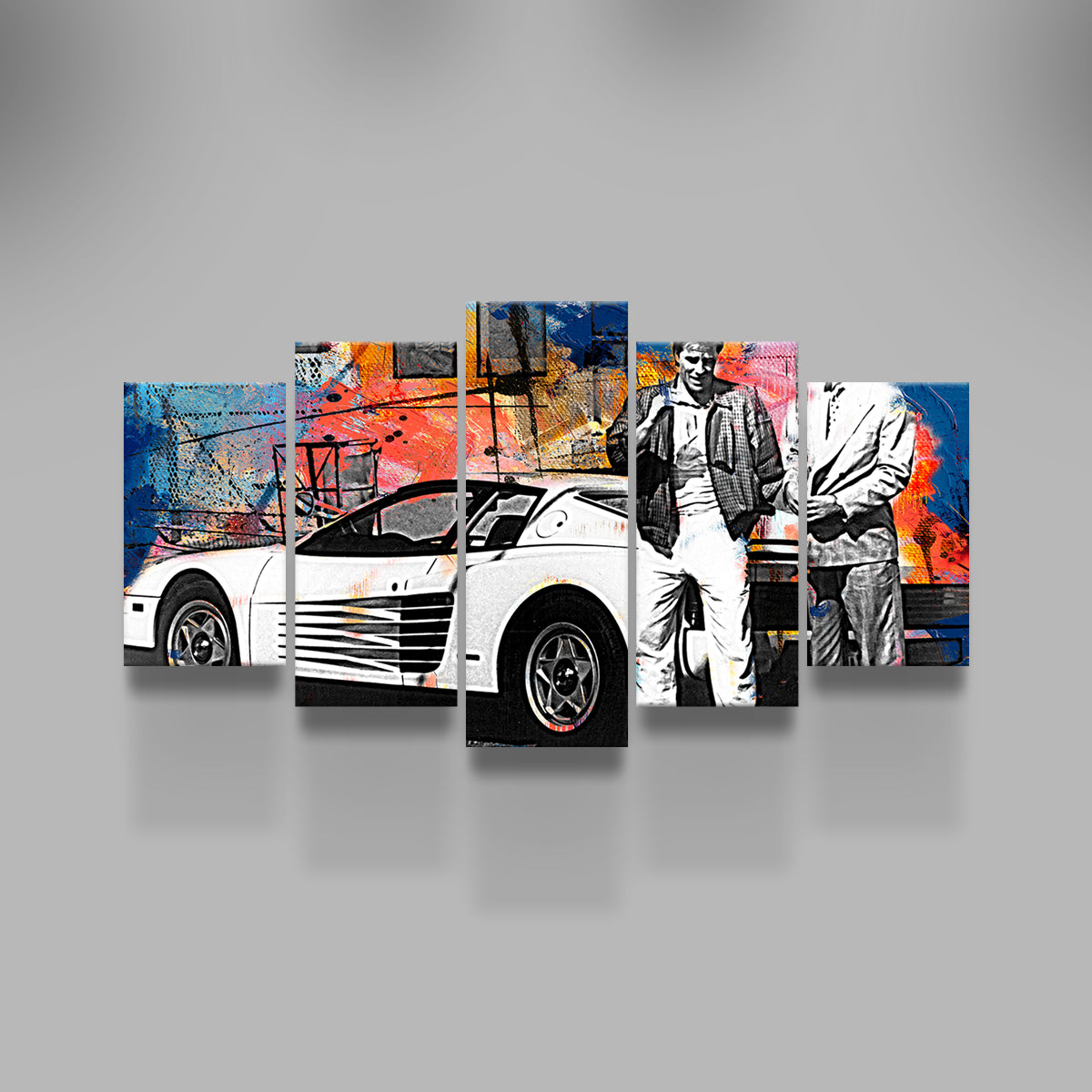 Miami Vice-Ferrari Wall Art