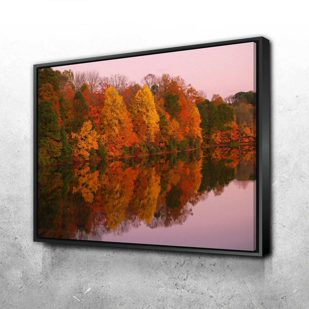 Mirrored Autumn Twilight at Lake Nockamixon Wall Art