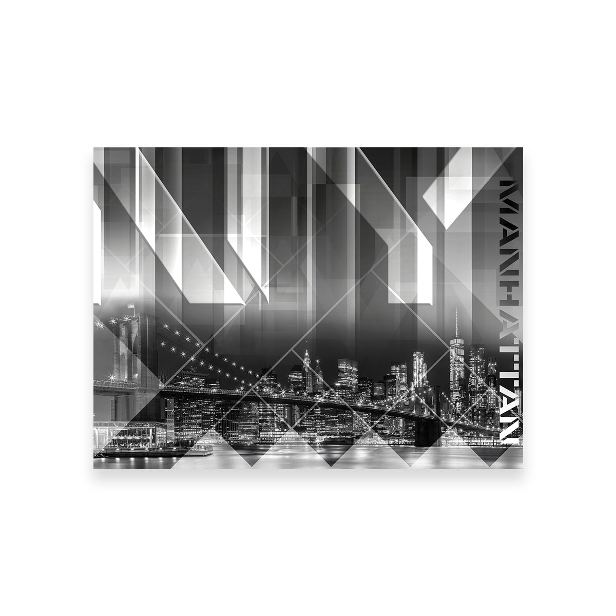Modern Art Brooklyn Bridge & Skyline Wall Art