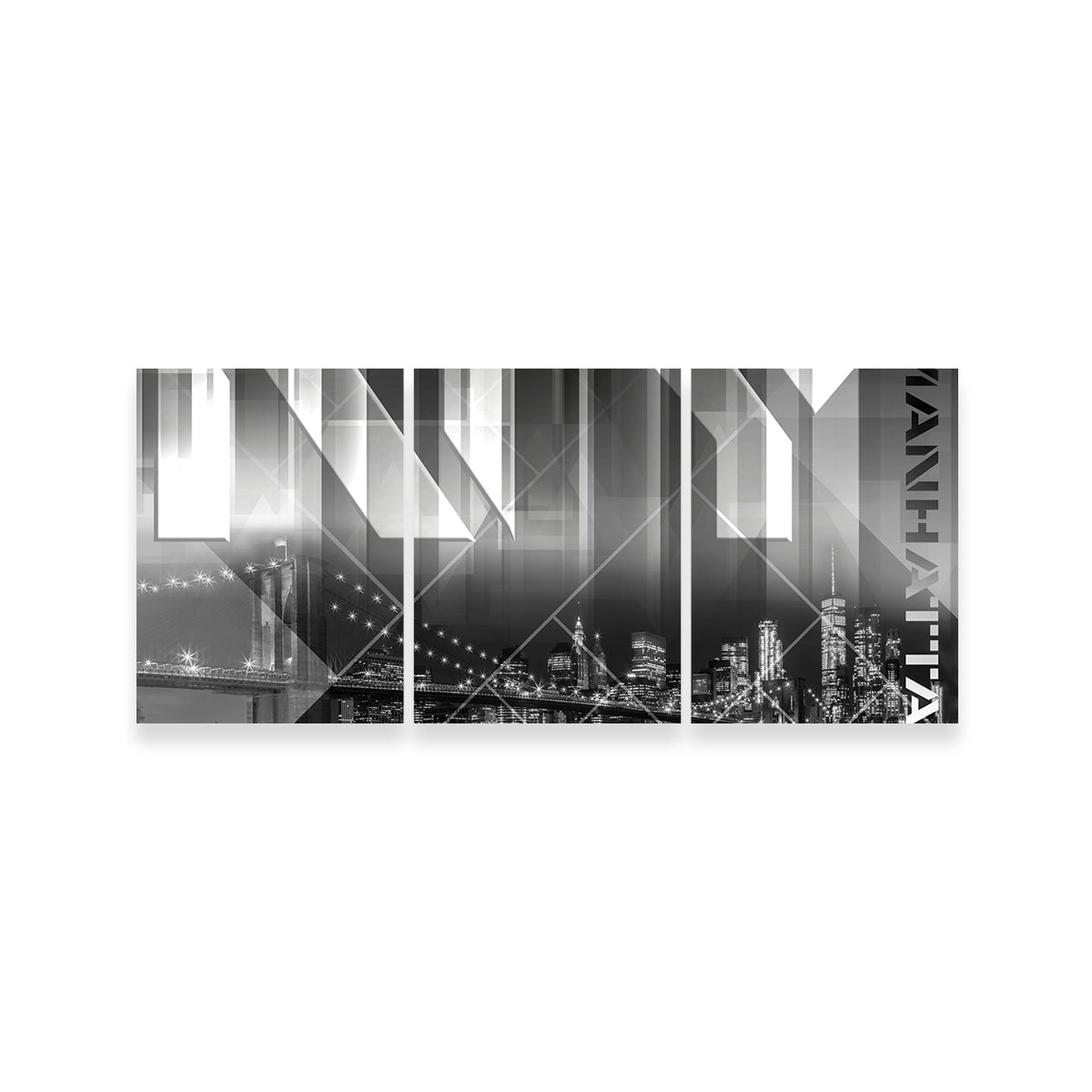 Modern Art Brooklyn Bridge & Skyline Wall Art