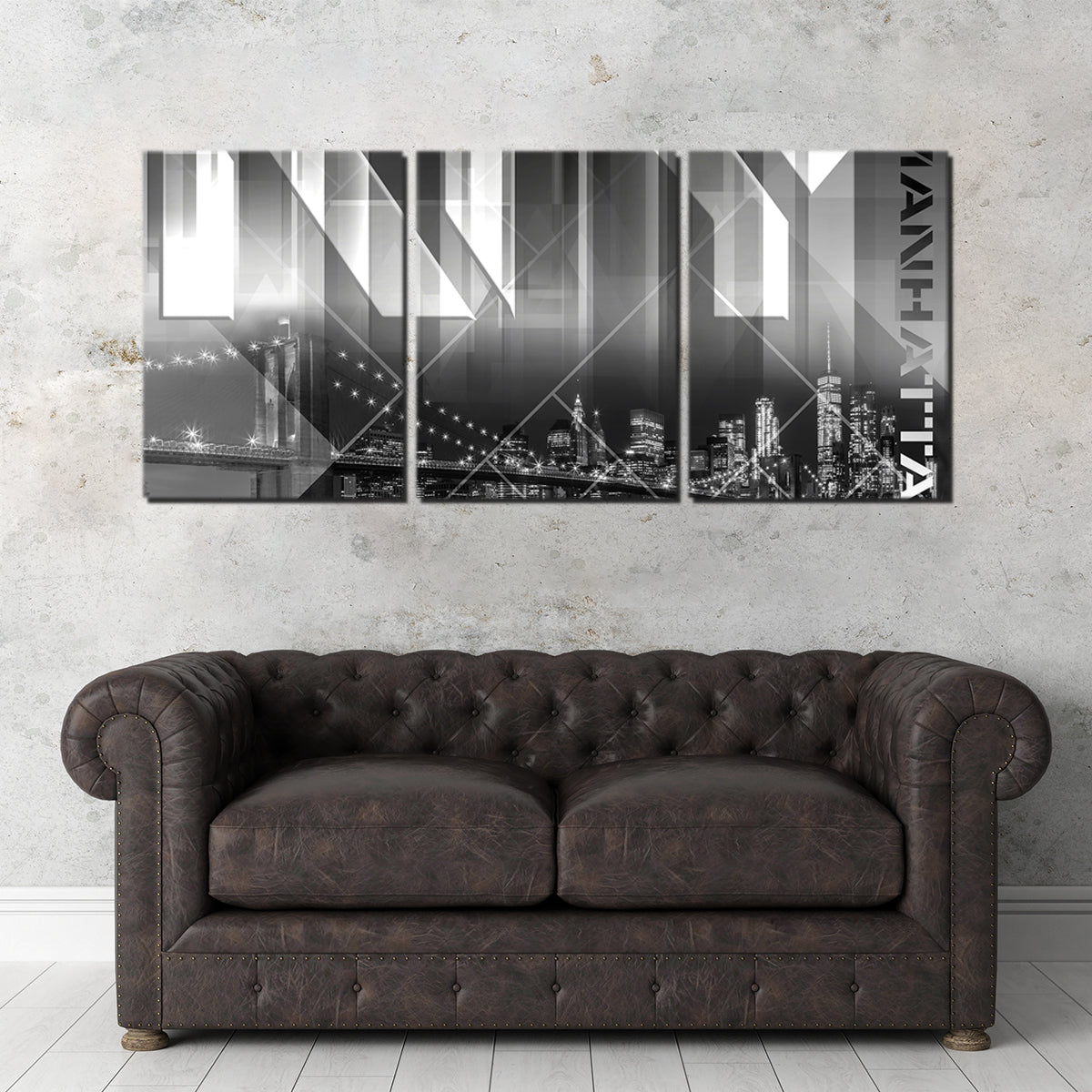 Modern Art Brooklyn Bridge & Skyline Wall Art