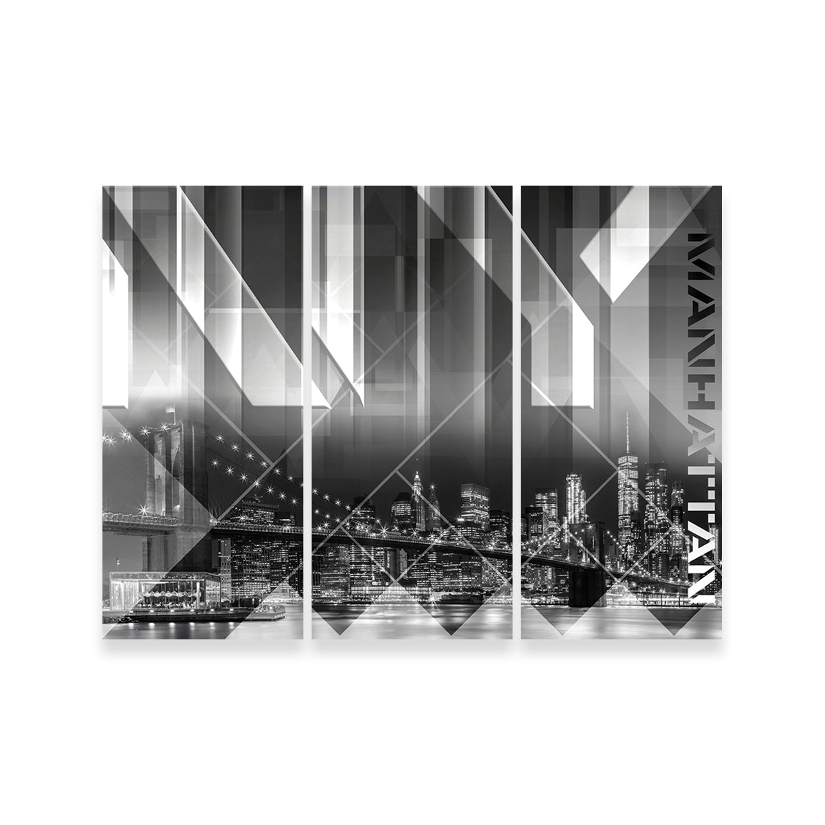 Modern Art Brooklyn Bridge & Skyline Wall Art