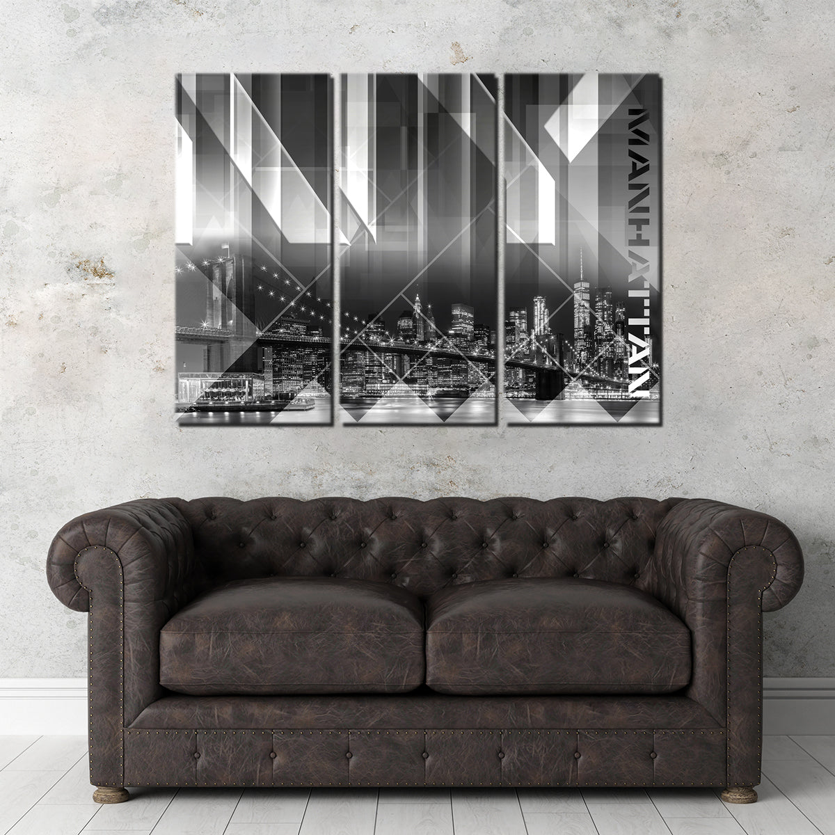 Modern Art Brooklyn Bridge & Skyline Wall Art