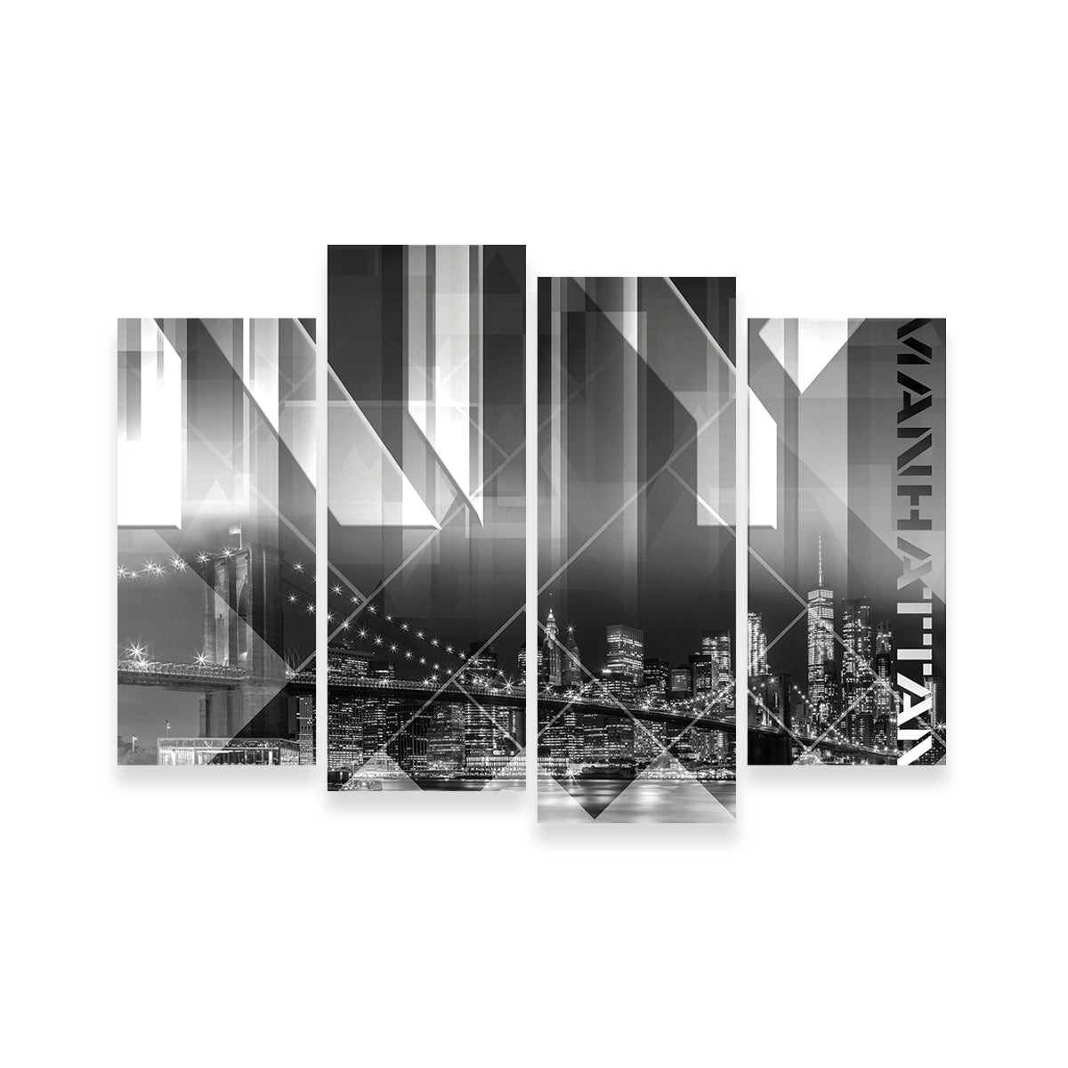 Modern Art Brooklyn Bridge & Skyline Wall Art