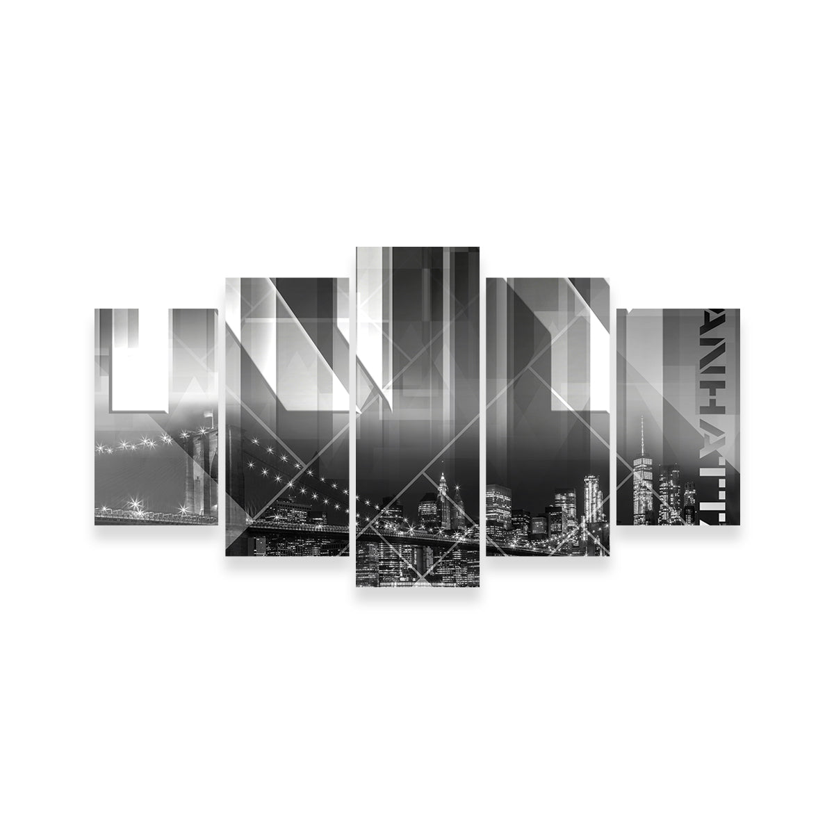 Modern Art Brooklyn Bridge & Skyline Wall Art