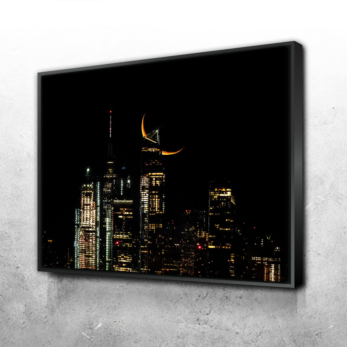 Moon and New York City Wall Art