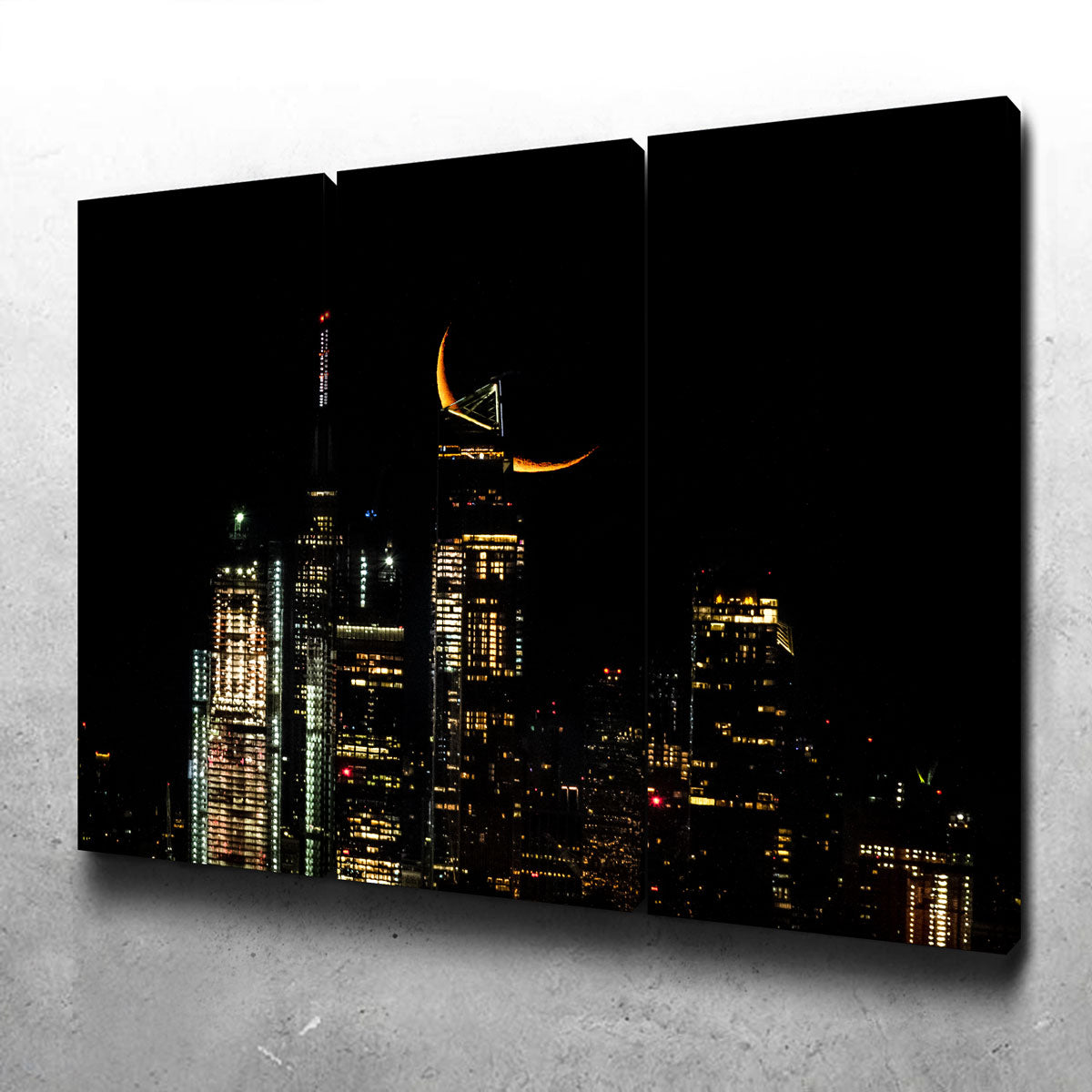 Moon and New York City Wall Art