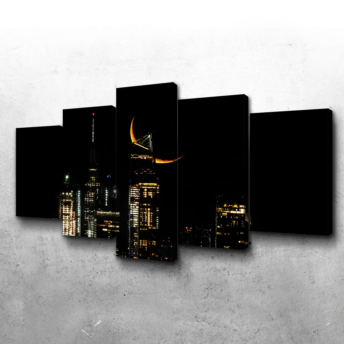 Moon and New York City Wall Art