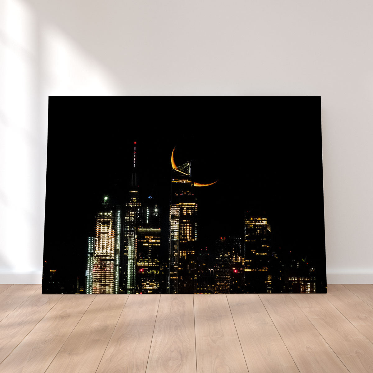 Moon and New York City Wall Art