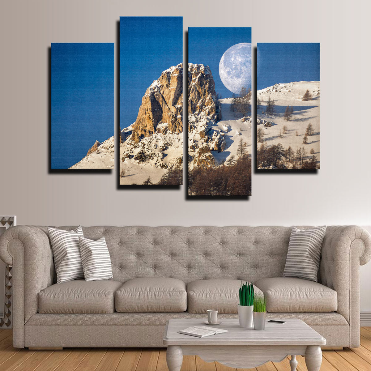 Moon and Mountain Wall Art