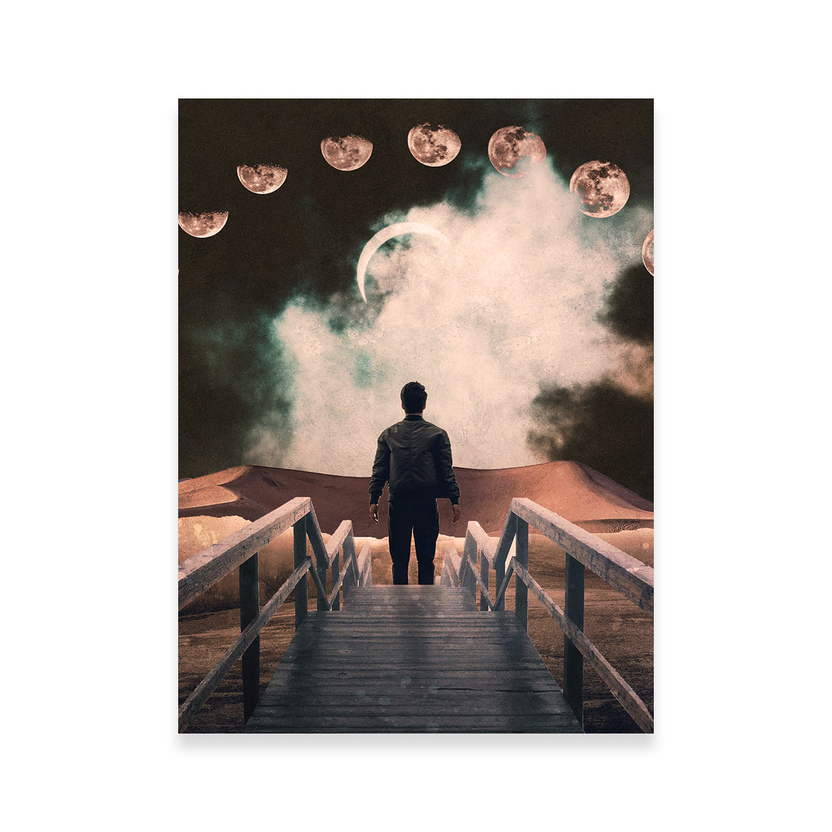 Moon Way Bridge Wall Art