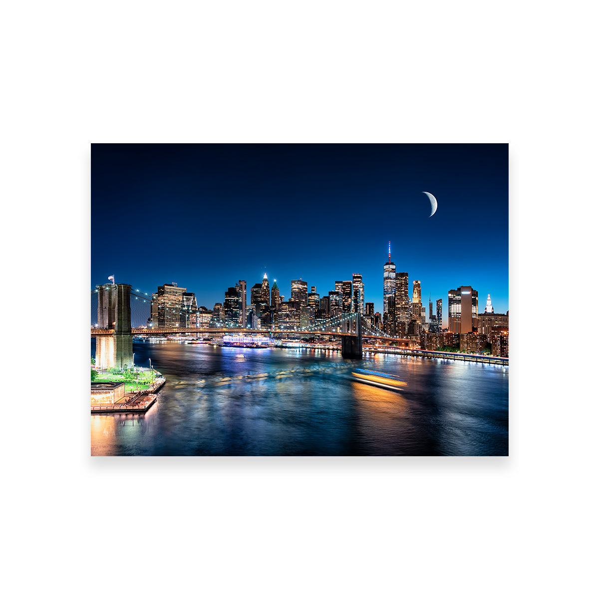 Moonrise In New York Wall Art