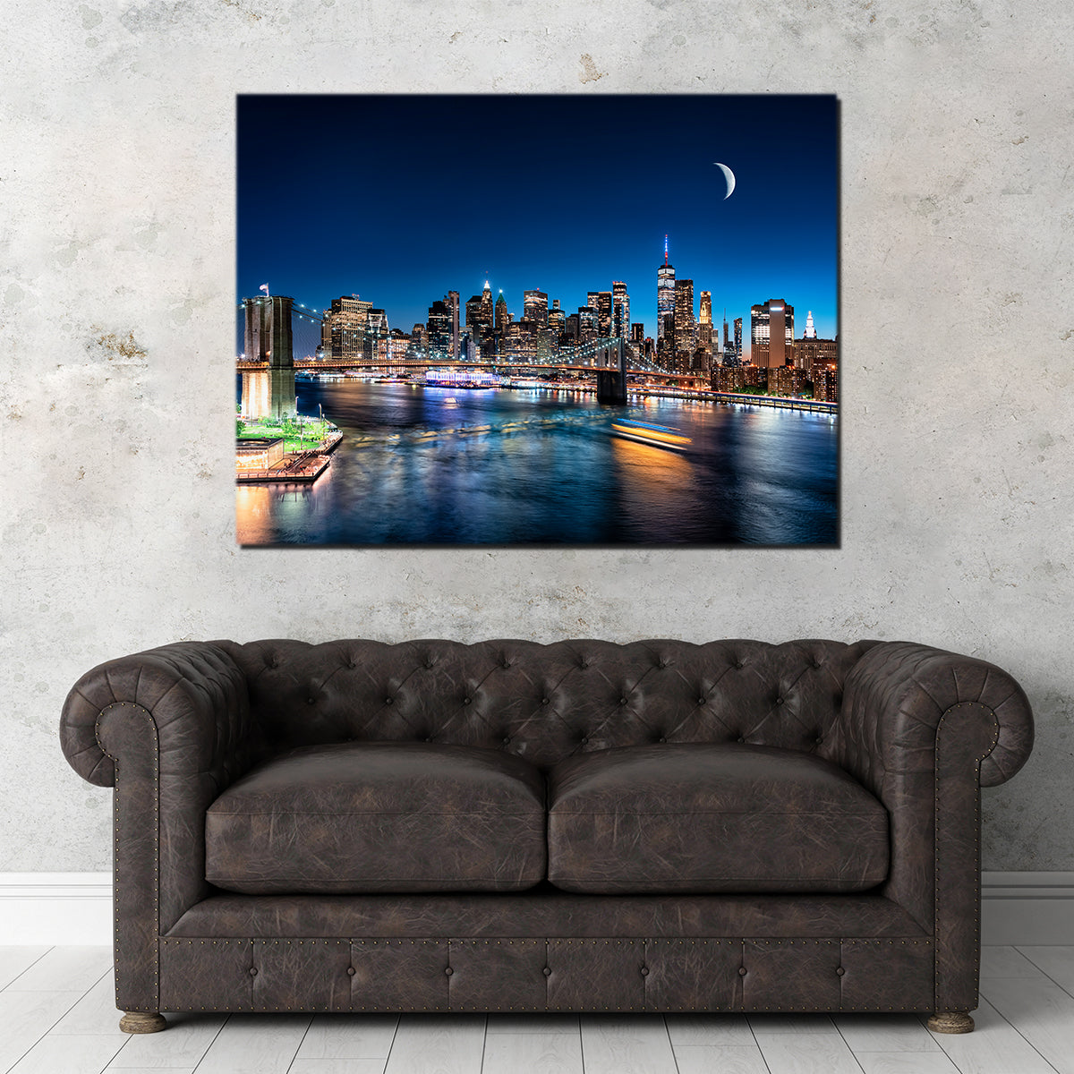 Moonrise In New York Wall Art